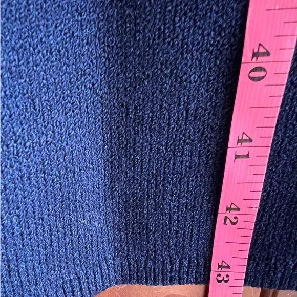 Vintage St. John for Saks embellished knit sweater Dress Navy Women's Sz 8 USA - Picture 13 of 15